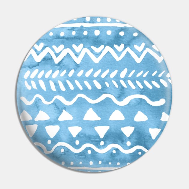 Loose bohemian pattern - blue Pin by wackapacka