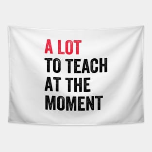 A Lot To Teach At The Moment First Day Of School Back To School Funny Tapestry