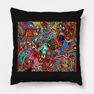 Trippy Cartoon Pillow