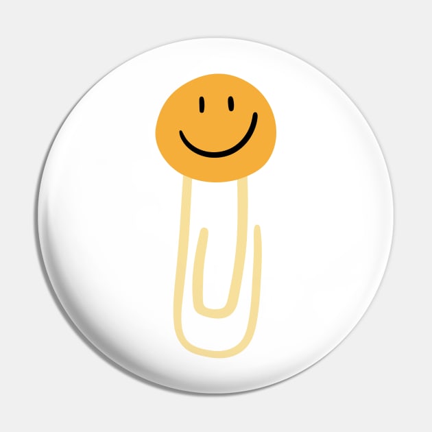 Smiley Paper Clip Pin by medimidoodles