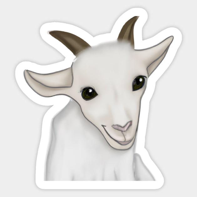 Premium Vector | Cute cartoon goat character smiling cheerfully