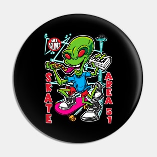 Skate Area 51 Pin