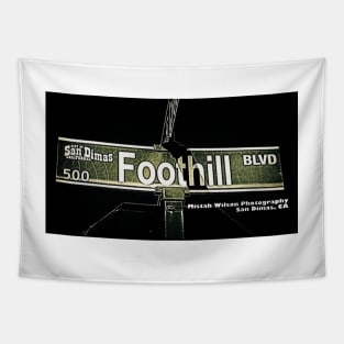 Foothill Boulevard, San Dimas, California by Mistah Wilson Tapestry