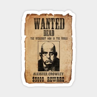 Aleister Crowley Wanted Poster Magnet