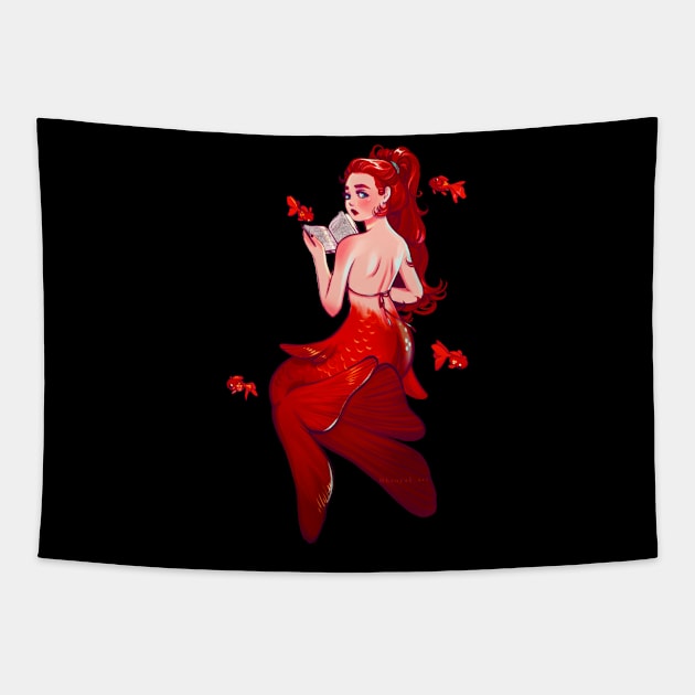 Goldfish Mermaid Tapestry by Kenyah 