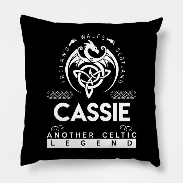 Cassie Name T Shirt - Another Celtic Legend Cassie Dragon Gift Item Pillow by harpermargy8920