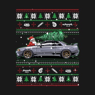 Christmas Nissan Skyline R32 Present T-Shirt