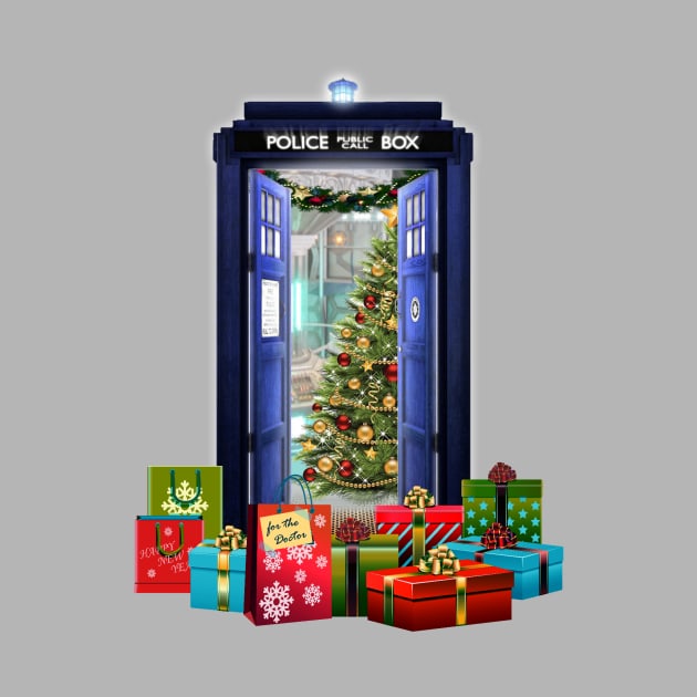 Tardis at Christmas by Thirrin