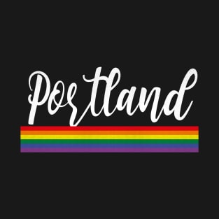 Portland, Oregon - OR Pride Simple Rainbow T-Shirt