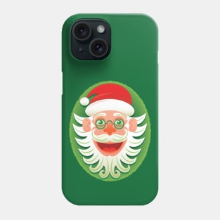 Smiling Santa Claus celebrating Christmas in Hipster style Phone Case