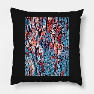 Textured Bark Turquoise & Rust Pillow