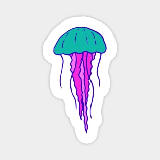 Blue and Pink Jellyfish Magnet