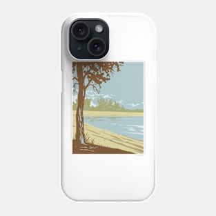 Edness K Wilkins State Park on the North Platte River East of Casper in Natrona County Wyoming WPA Poster Art Phone Case