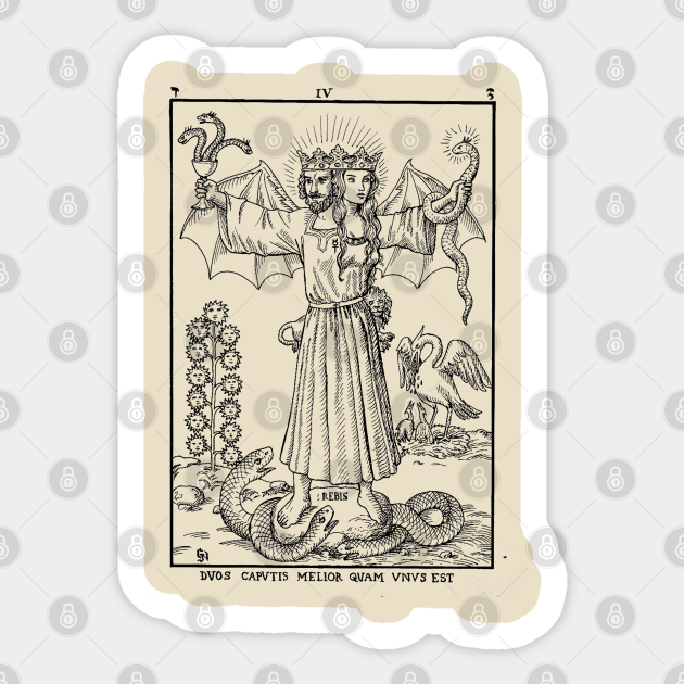 Vintage Occult Alchemy Esoteric Symbolism - Alchemy - Sticker