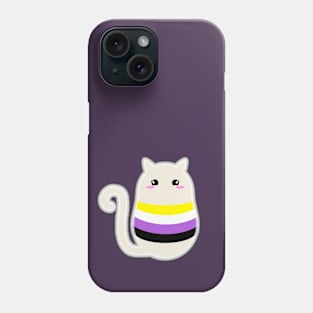 Nonbinary Pride Cat Phone Case