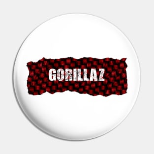 Gorillaz Ripped Flannel Pin