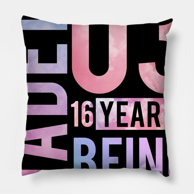 Sweet 16 Birthday Party Sweet 16th Shirt Gift Idea Pillow by GillTee