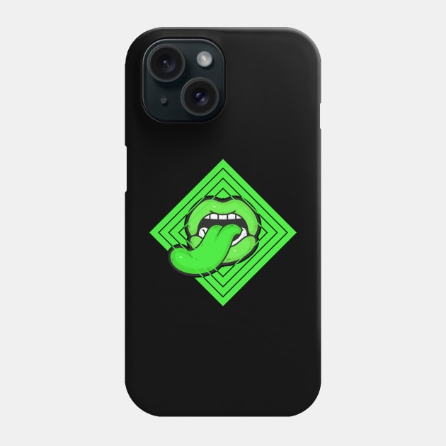 tongue sticking out Phone Case by dadudoz