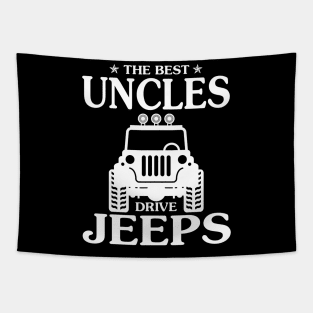 The best Uncles drive jeeps father's day gift funny jeep fip flops jeep men jeep dad jeep boy jeep kid jeeps lover Tapestry