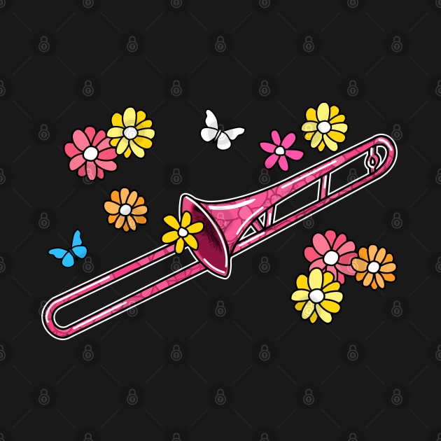 Mothers Day Trombone Mom Female Brass Musician by doodlerob