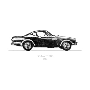 Volvo P1800 1961 - Black and White T-Shirt