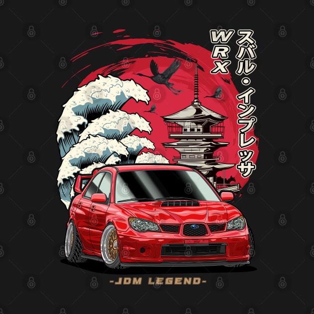 Nippon Red Subie Impreza WRX STi Hawk Eye by Guyvit