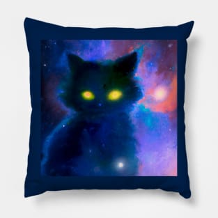 Cosmos Cat is Always Watching Pillow