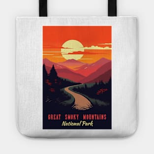 Great Smoky Mountains national park vintage travel poster Tote