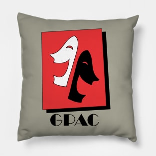 GPAC Logo Black Text - Transparent Pillow