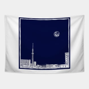 Tokyo Sky Tree by Night Tapestry