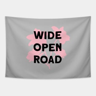 Wide Open Road, black & pink Tapestry