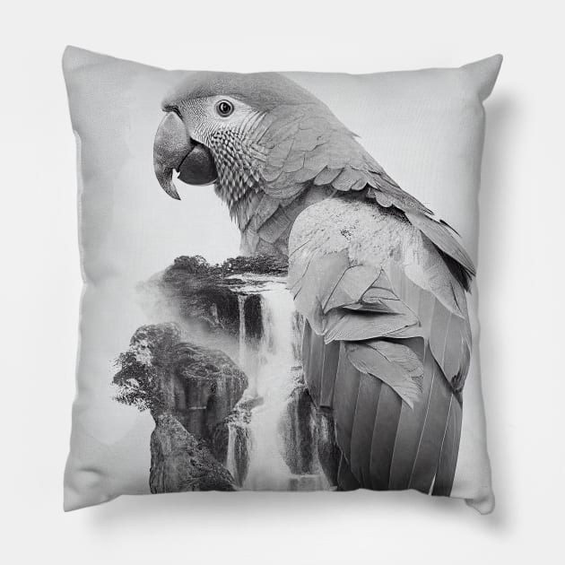 Parrot Nature Outdoor Imagine Wild Free Pillow by Cubebox