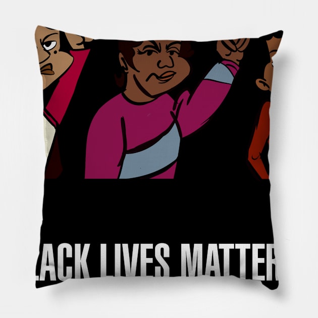 Black Lives Matter- Toon edition Pillow by Cartoonguy