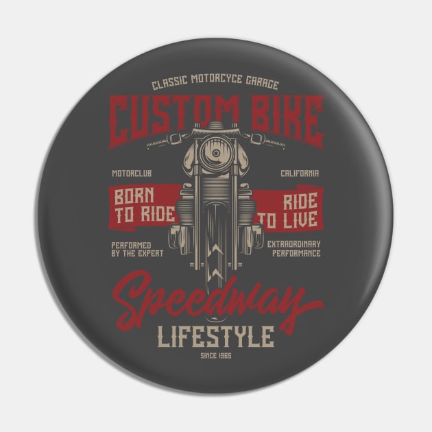 Classic Motorcycle Garage Pin by Verboten