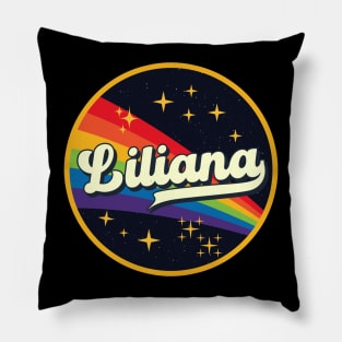 Liliana // Rainbow In Space Vintage Style Pillow