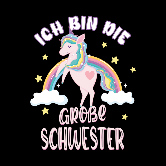 Ich bin die große Schwester Einorn by Foxxy Merch