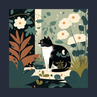 Cat Sitting Amongst the House Plants T-Shirt