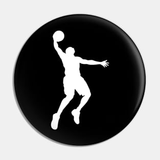 Shooting basketball jump slam silhouette Pin