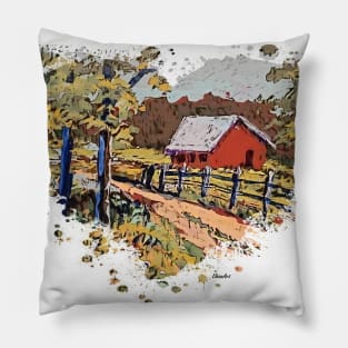 I Heart Country Roads and Barns Pillow