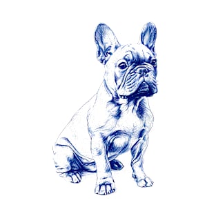 french bulldog pencil drawing [Black line], act 3 T-Shirt