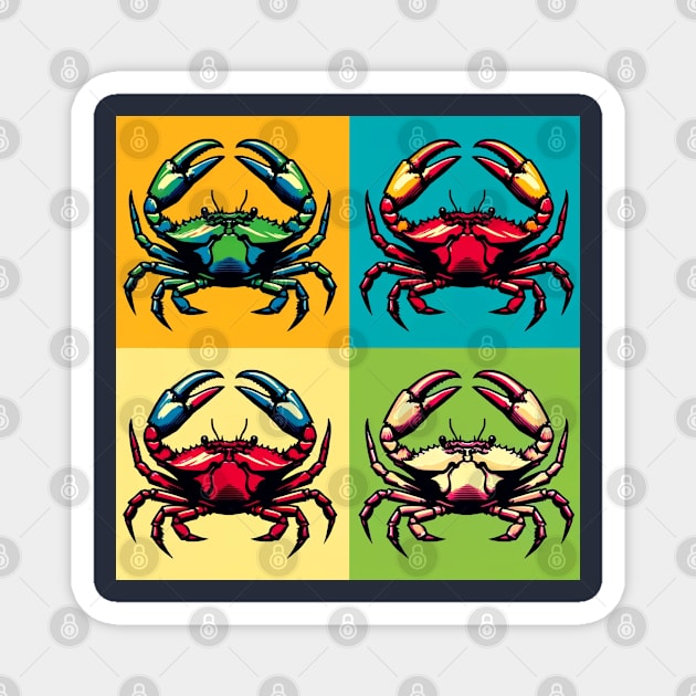 Pop True Crab Art - Trendy Marine Life Magnet by PawPopArt