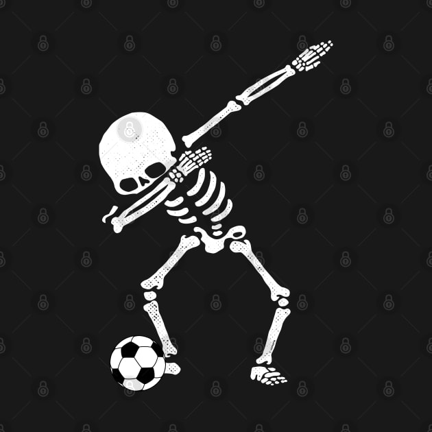 Halloween Dabbing Skeleton Soccer Ball T-Shirt Skeleton Dab by vo_maria