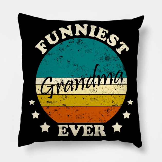 Funniest grandma ever vintage gift for grandma vintage lover Pillow by Inyourdesigns