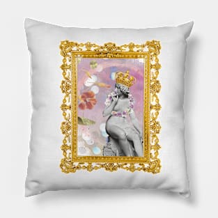 Goddess in a golden crown Pillow