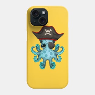 Cute Blue Baby Octopus Pirate Phone Case