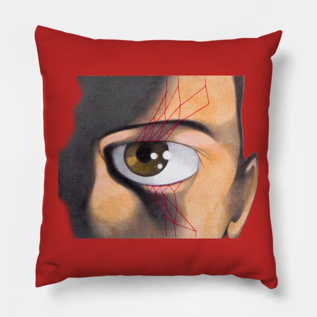 Sewn eyes Pillow by federicocortese