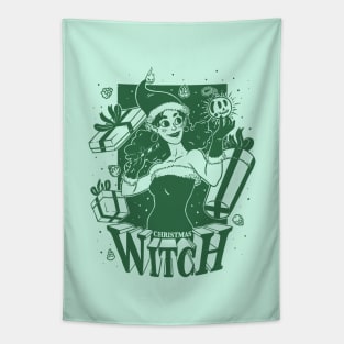 Christmas Witch - Green Tapestry