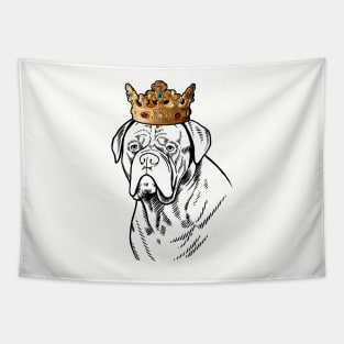 Dogue de Bordeaux Dog King Queen Wearing Crown Tapestry