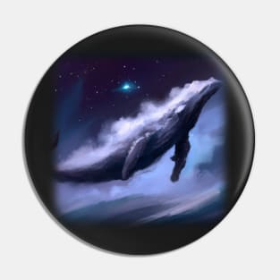 Whale floating in the sky Pin