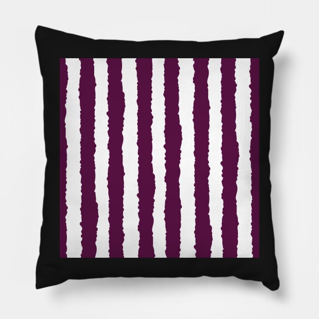 Purple Vertical Stripe Pattern Pillow by 2CreativeNomads